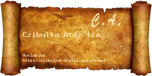 Czibulka Atália névjegykártya